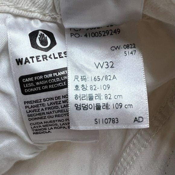 Levis 501 Women White Cutoff Denim Shorts Size 32 High Rise Button Fly Raw Hem - Picture 8 of 8